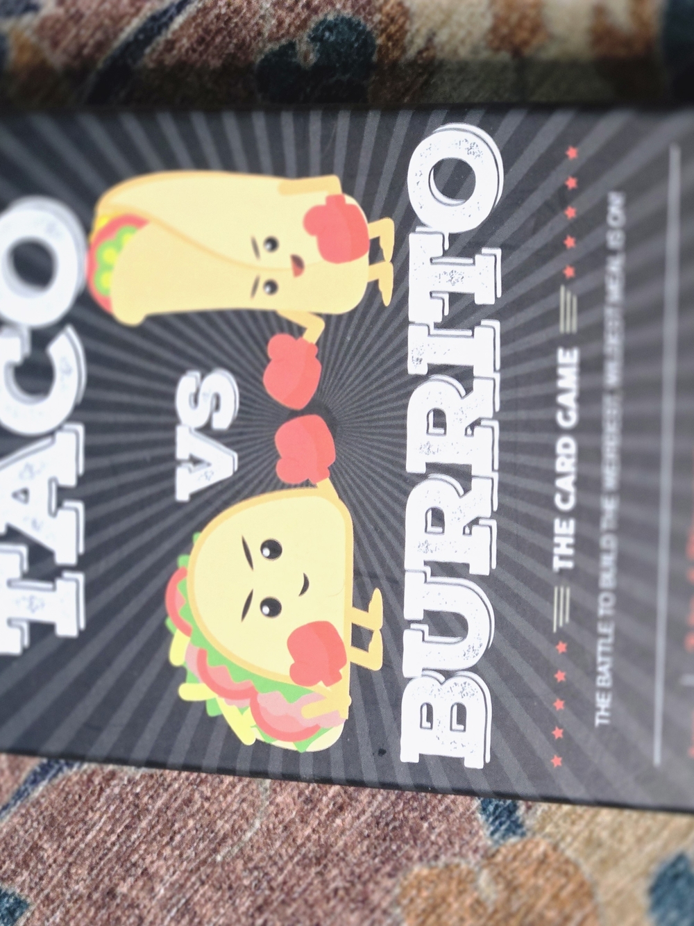 Taco vs Burrito Card Game — Black Packaging